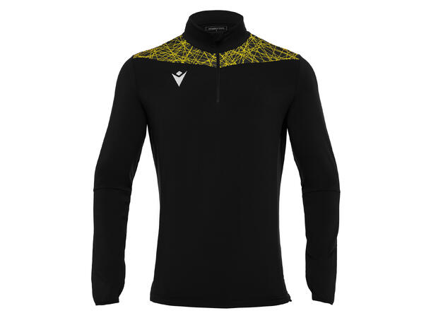 Tiber 1/4 Zip Top BLK/YEL S Stilren treningsgenser - Unisex 