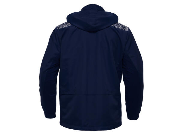 Lahti Showerjacket NAVY/HVIT XL Vann- og vindavstøtende jakke - Unisex 